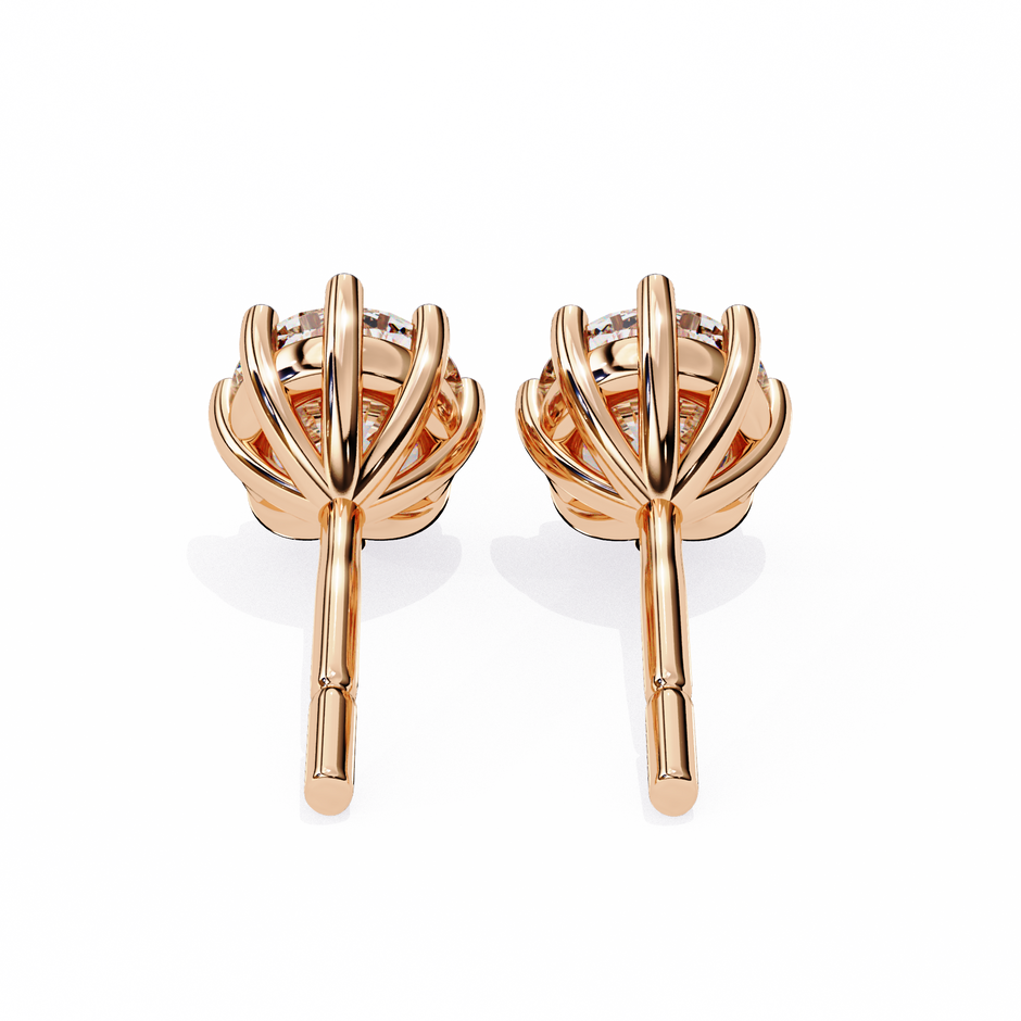 Diamantaire Pear Drop Diamond Stud Earrings — 10k–18k Gold