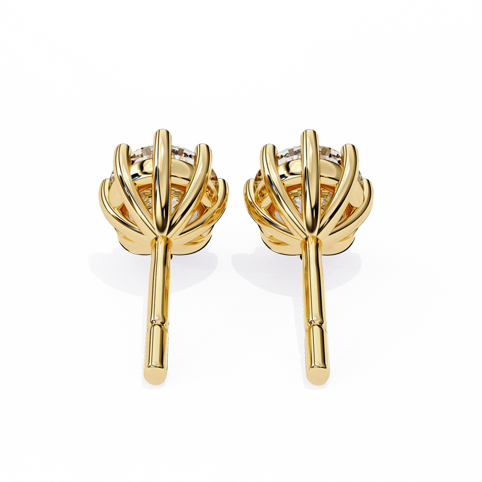 Diamantaire Pear Drop Diamond Stud Earrings — 10k–18k Gold