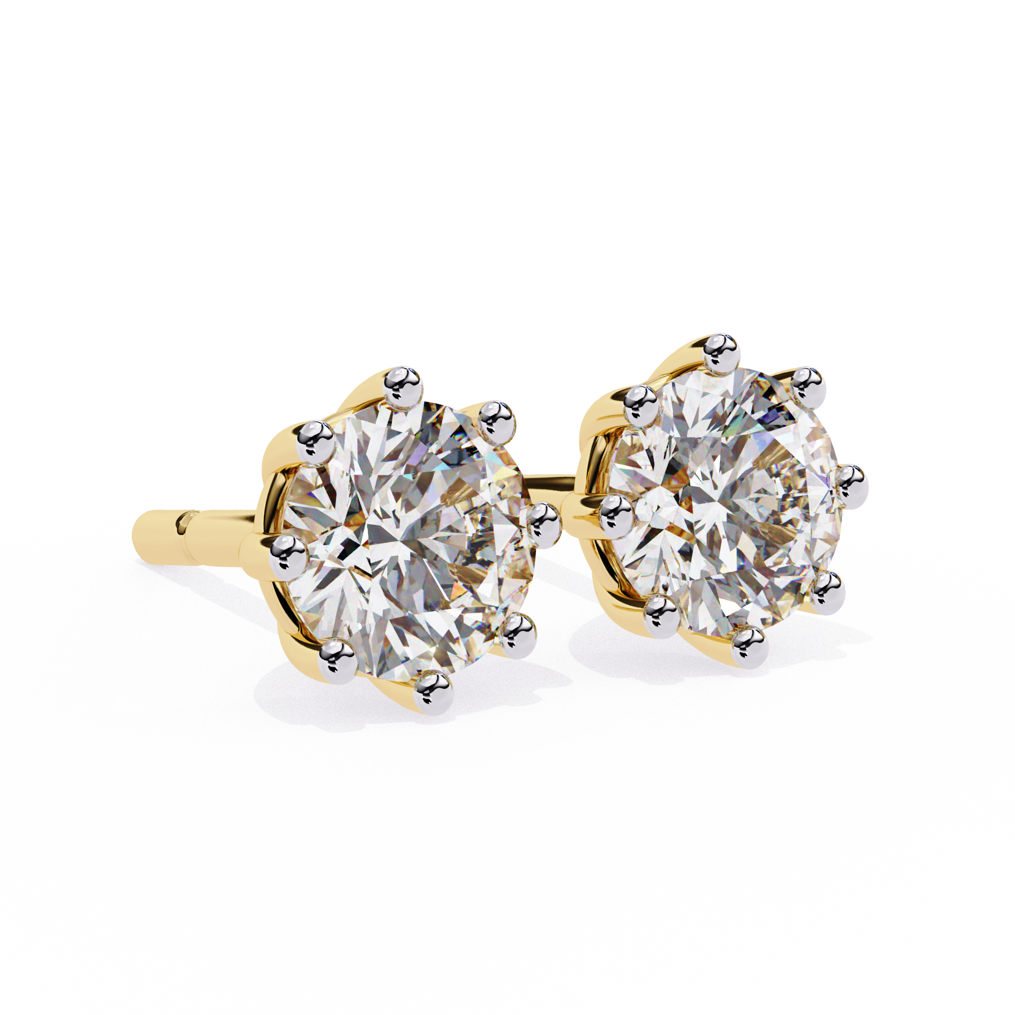 Diamantaire Pear Drop Diamond Stud Earrings — 10k–18k Gold