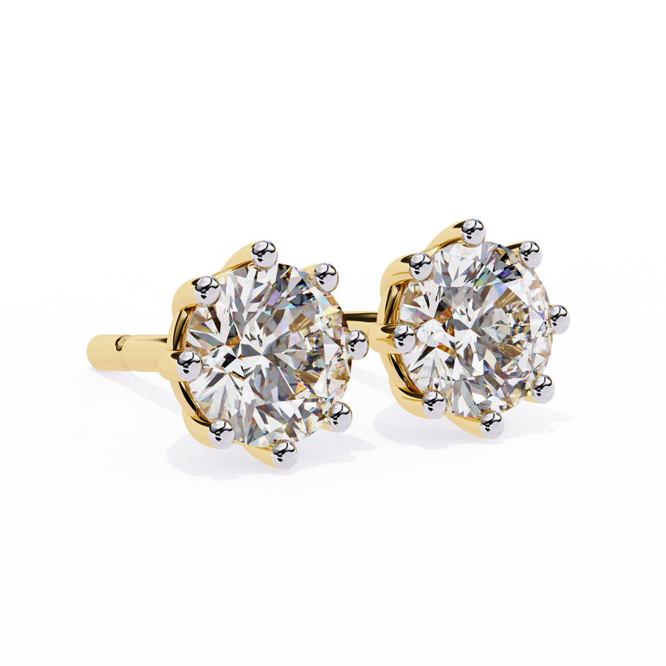 Diamantaire Pear Drop Diamond Stud Earrings — 10k–18k Gold