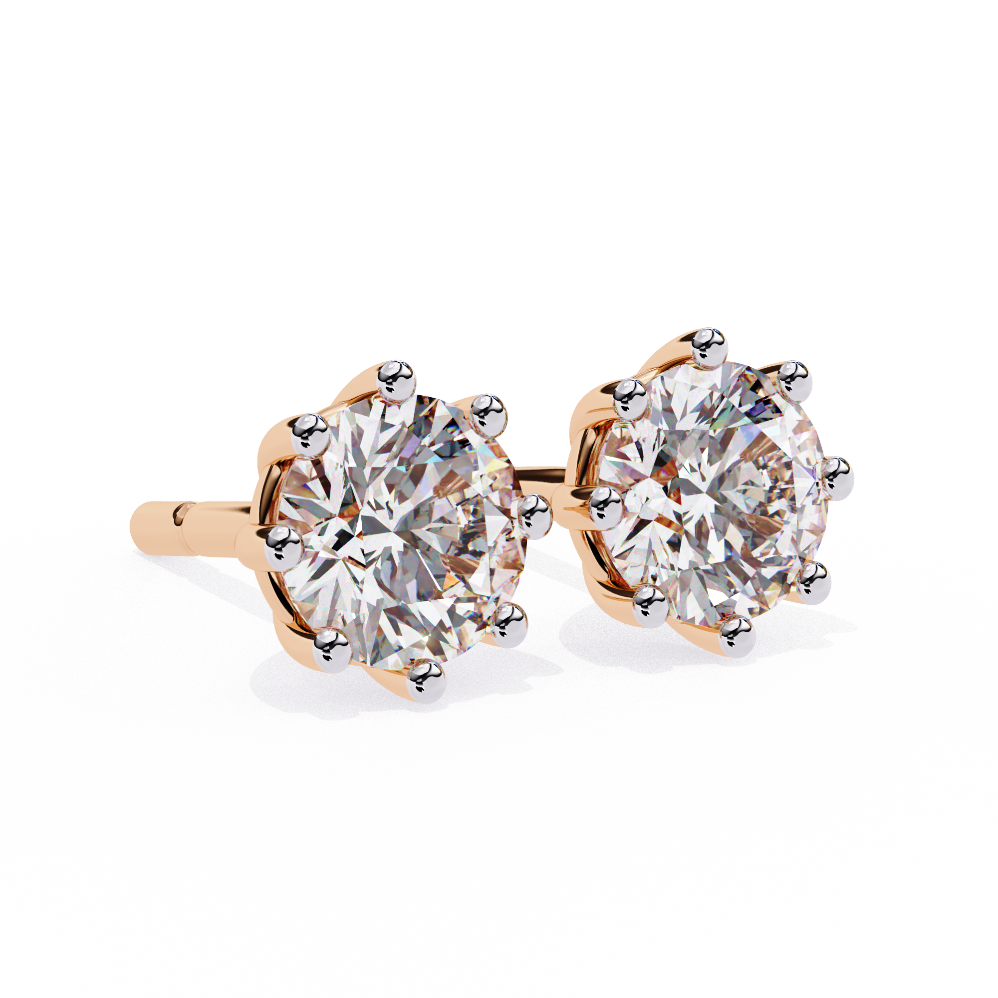 Diamantaire Pear Drop Diamond Stud Earrings — 10k–18k Gold