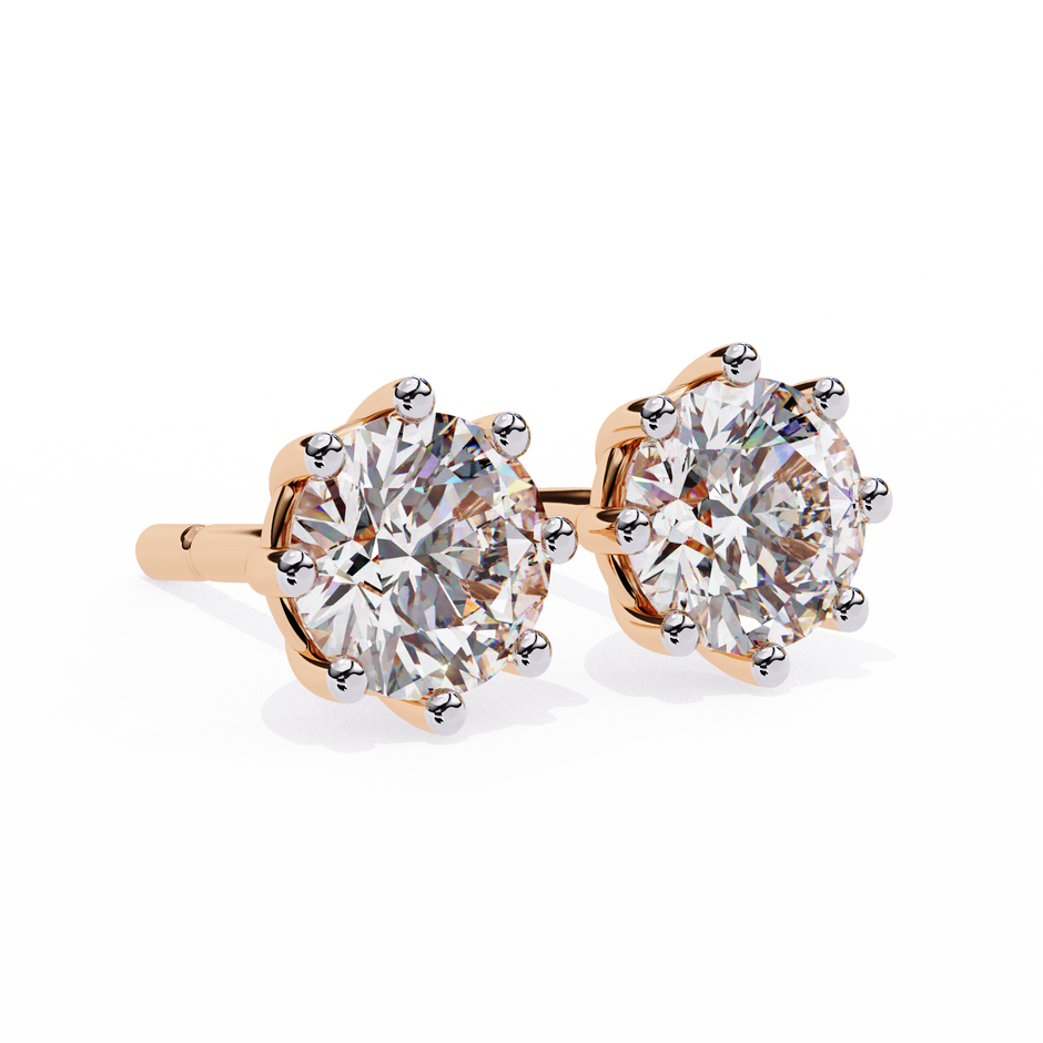 Diamantaire Pear Drop Diamond Stud Earrings — 10k–18k Gold