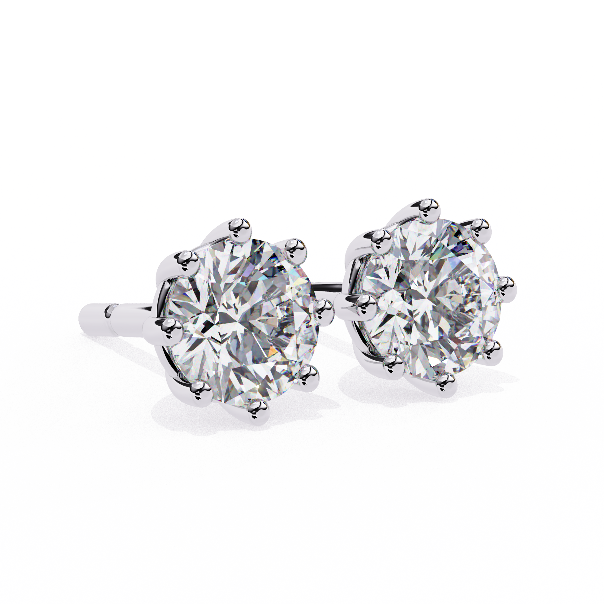 Diamantaire Pear Drop Diamond Stud Earrings — 10k–18k Gold