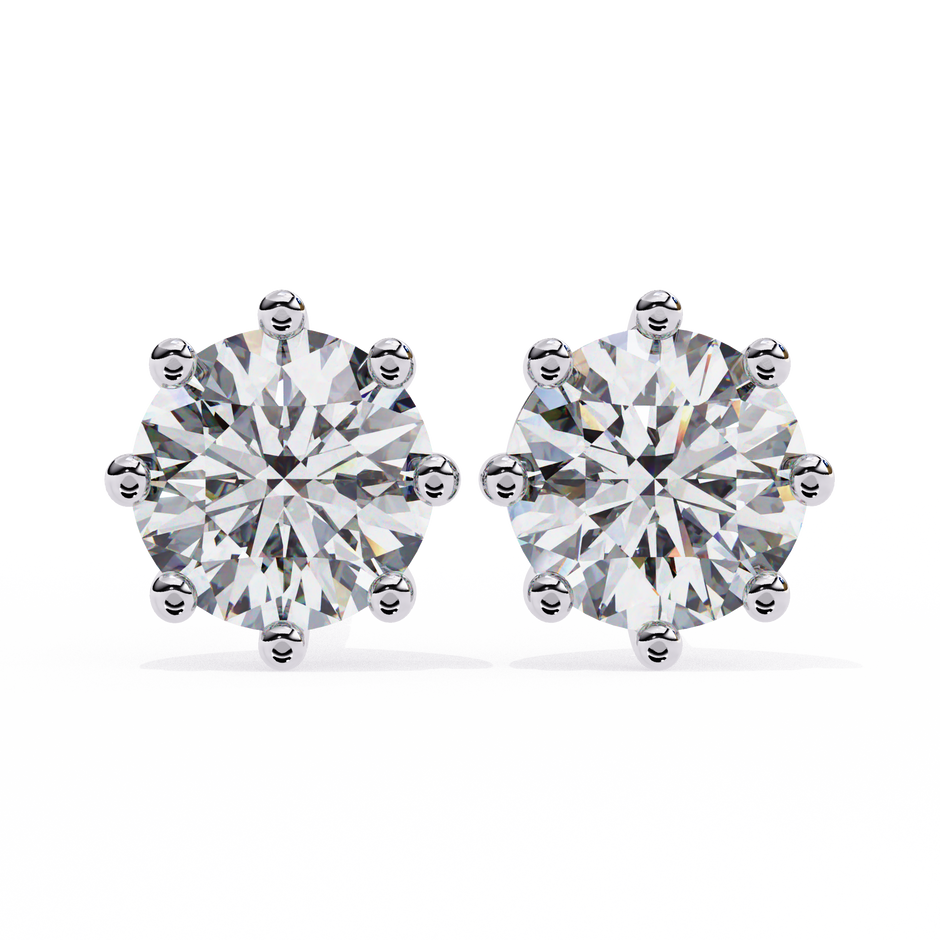 Diamantaire Pear Drop Diamond Stud Earrings — 10k–18k Gold