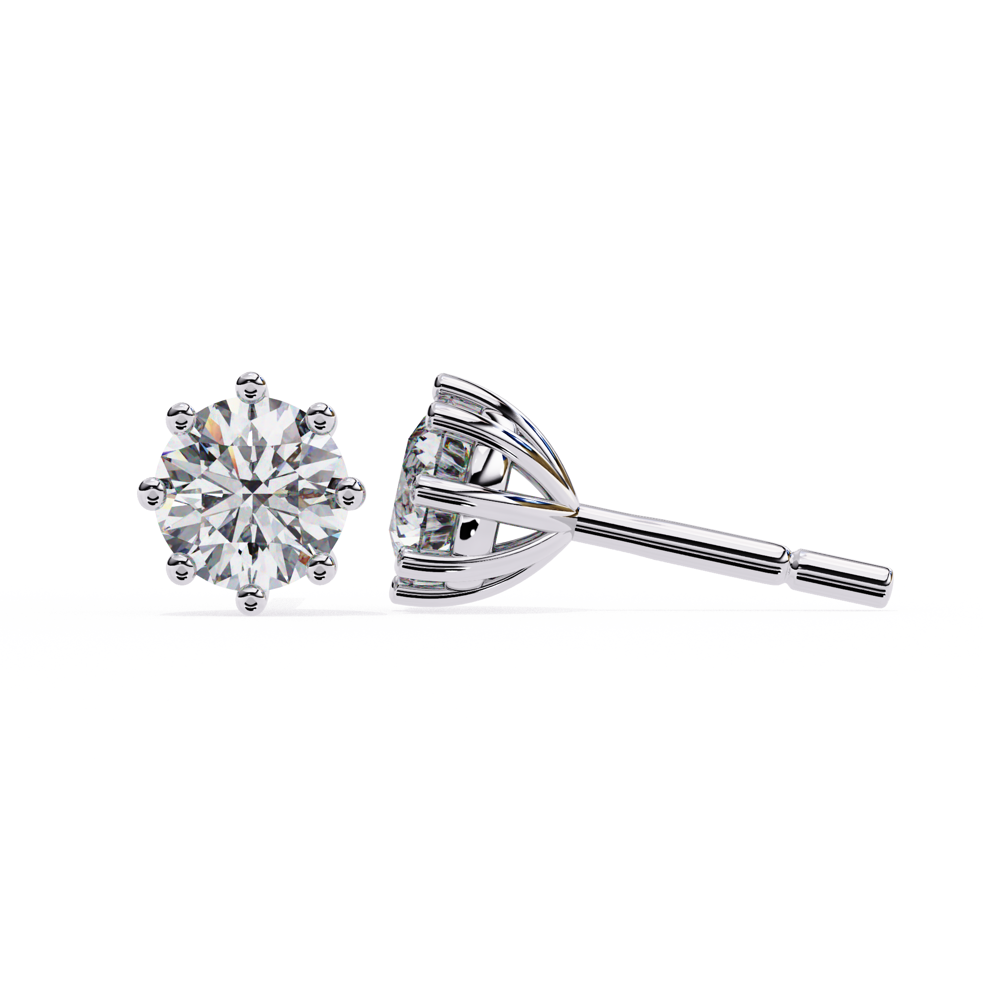 Diamantaire Pear Drop Diamond Stud Earrings — 10k–18k Gold