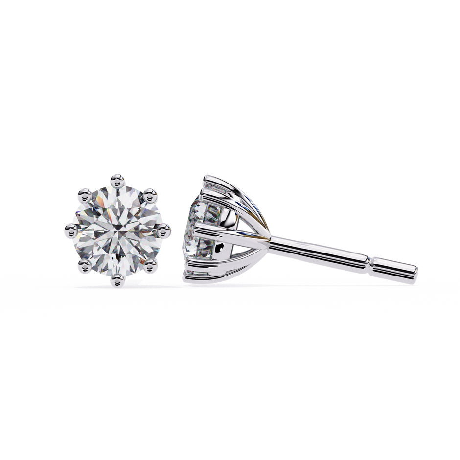 Diamantaire Pear Drop Diamond Stud Earrings — 10k–18k Gold