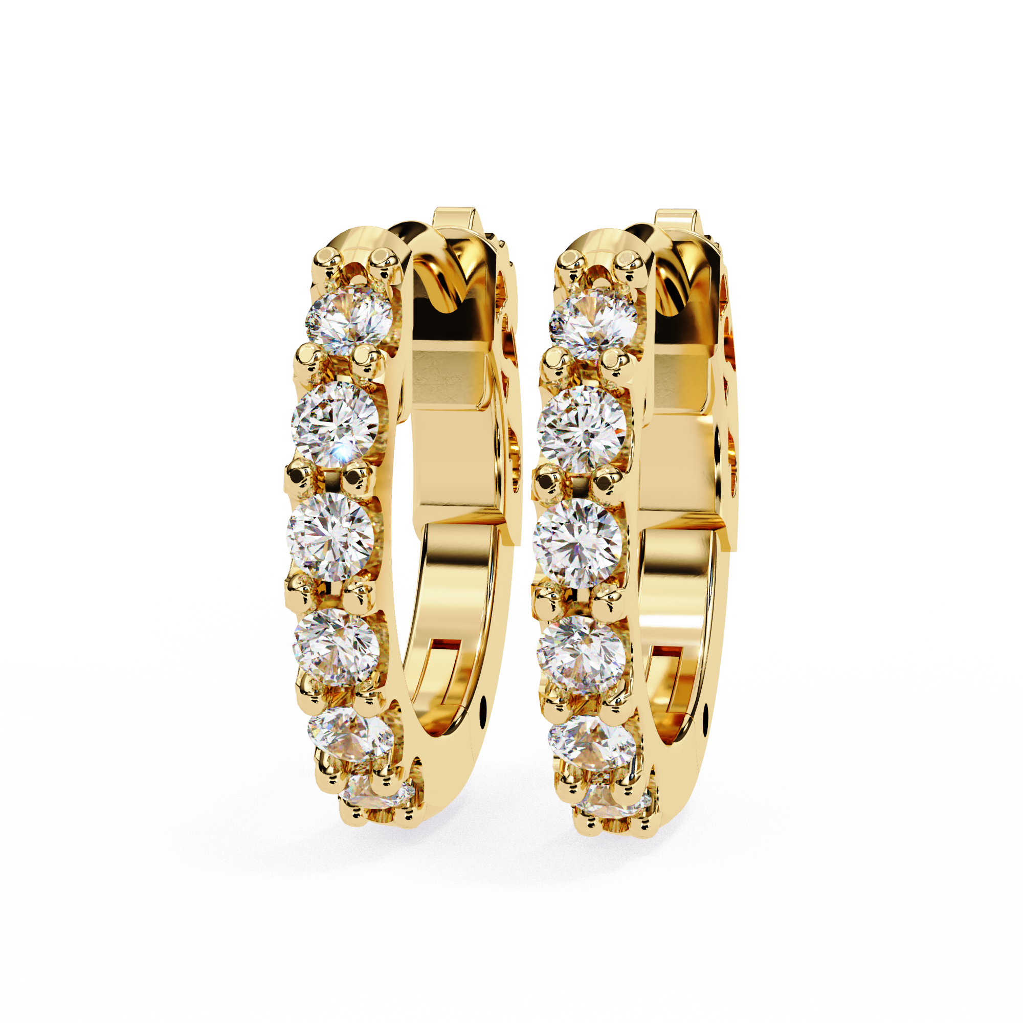 Finesse Brilliant Petite Diamond Stud Earrings — 10k–18k Gold