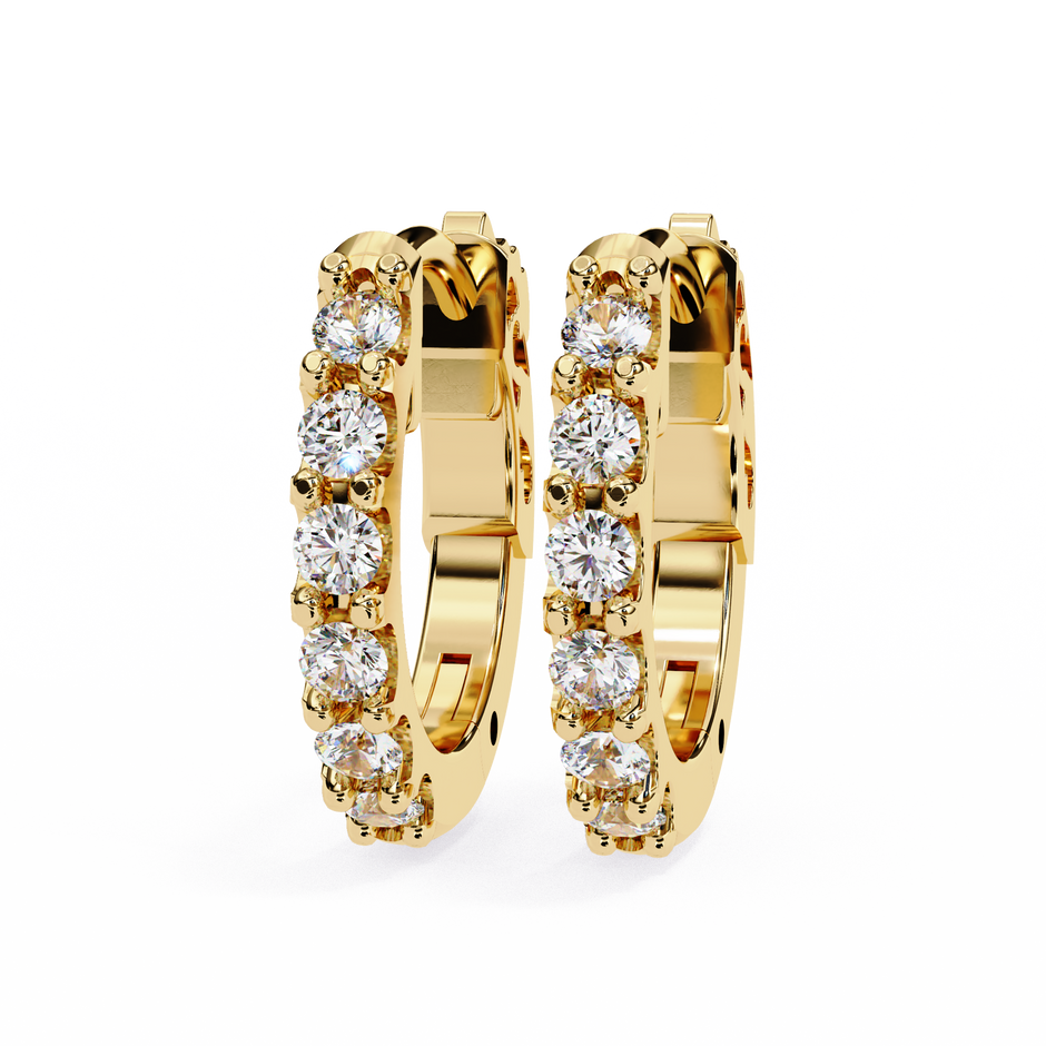 Finesse Brilliant Petite Diamond Stud Earrings — 10k–18k Gold