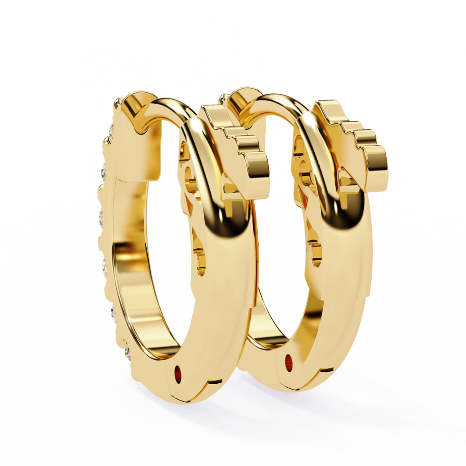 Finesse Brilliant Petite Diamond Stud Earrings — 10k–18k Gold