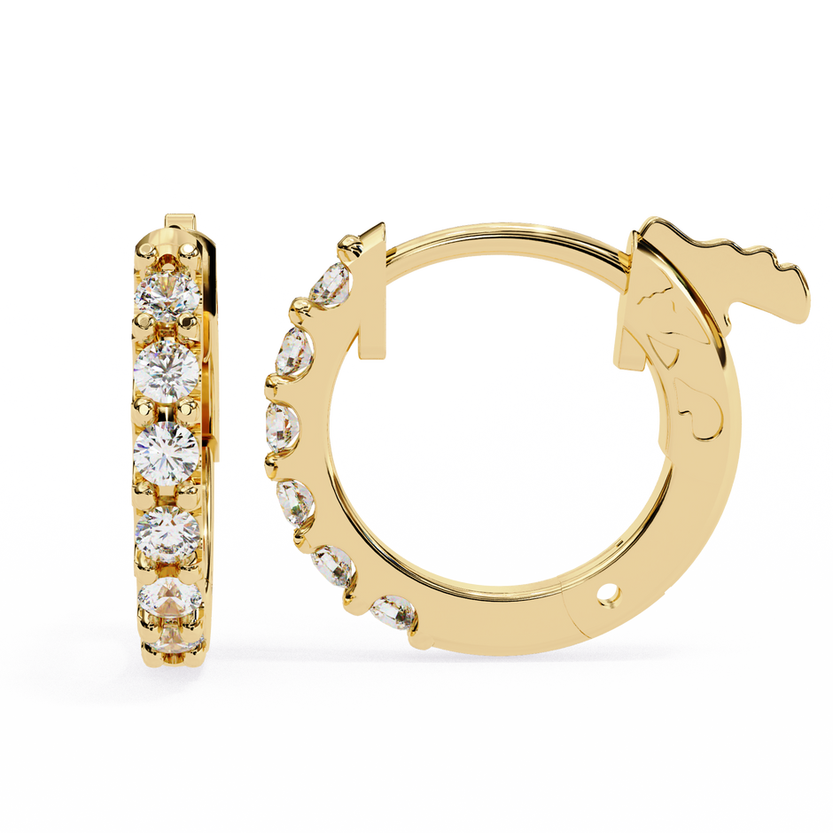 Finesse Brilliant Petite Diamond Stud Earrings — 10k–18k Gold