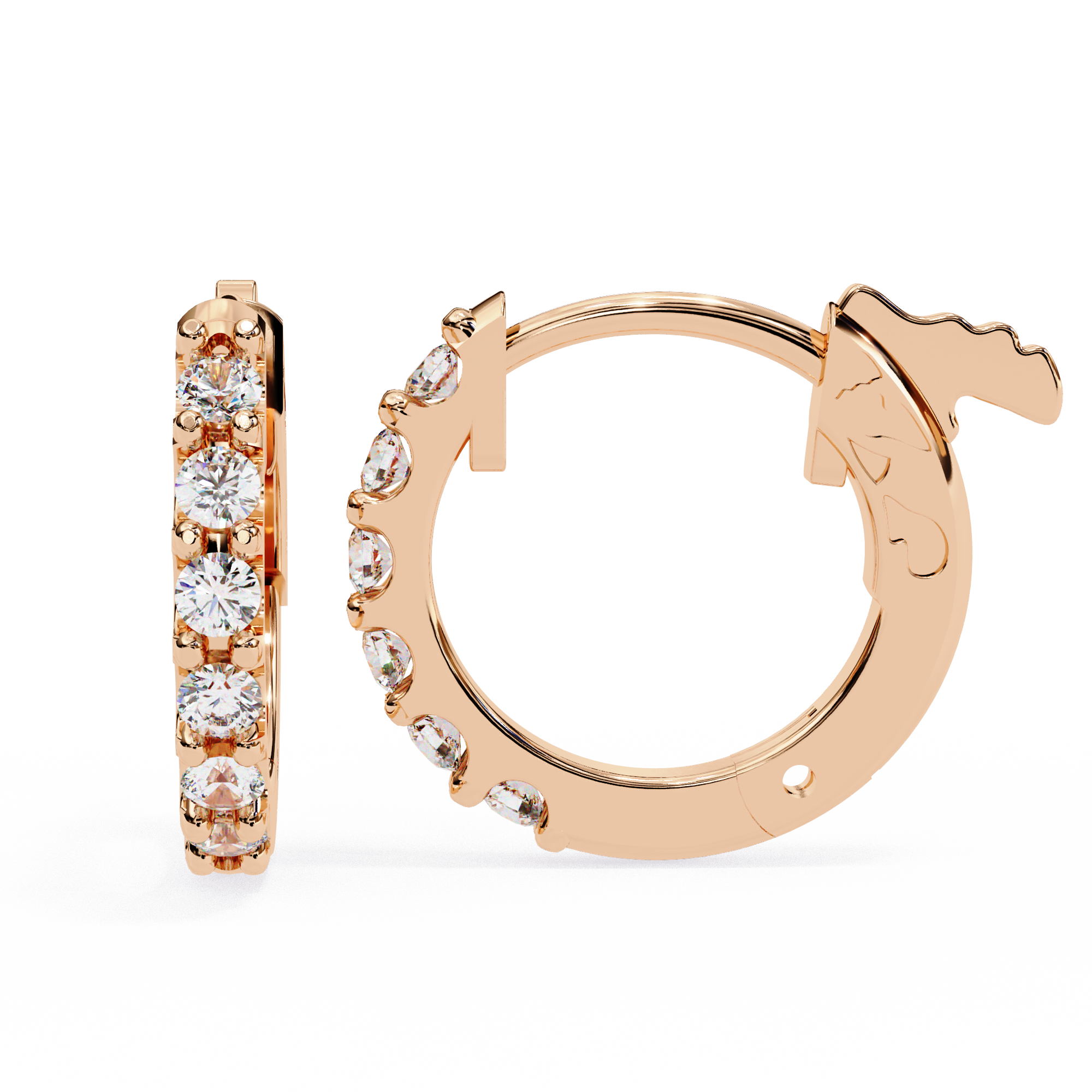 Finesse Brilliant Petite Diamond Stud Earrings — 10k–18k Gold