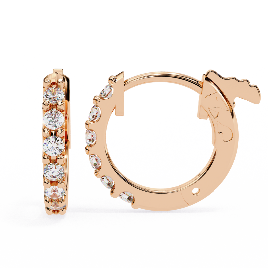 Finesse Brilliant Petite Diamond Stud Earrings — 10k–18k Gold