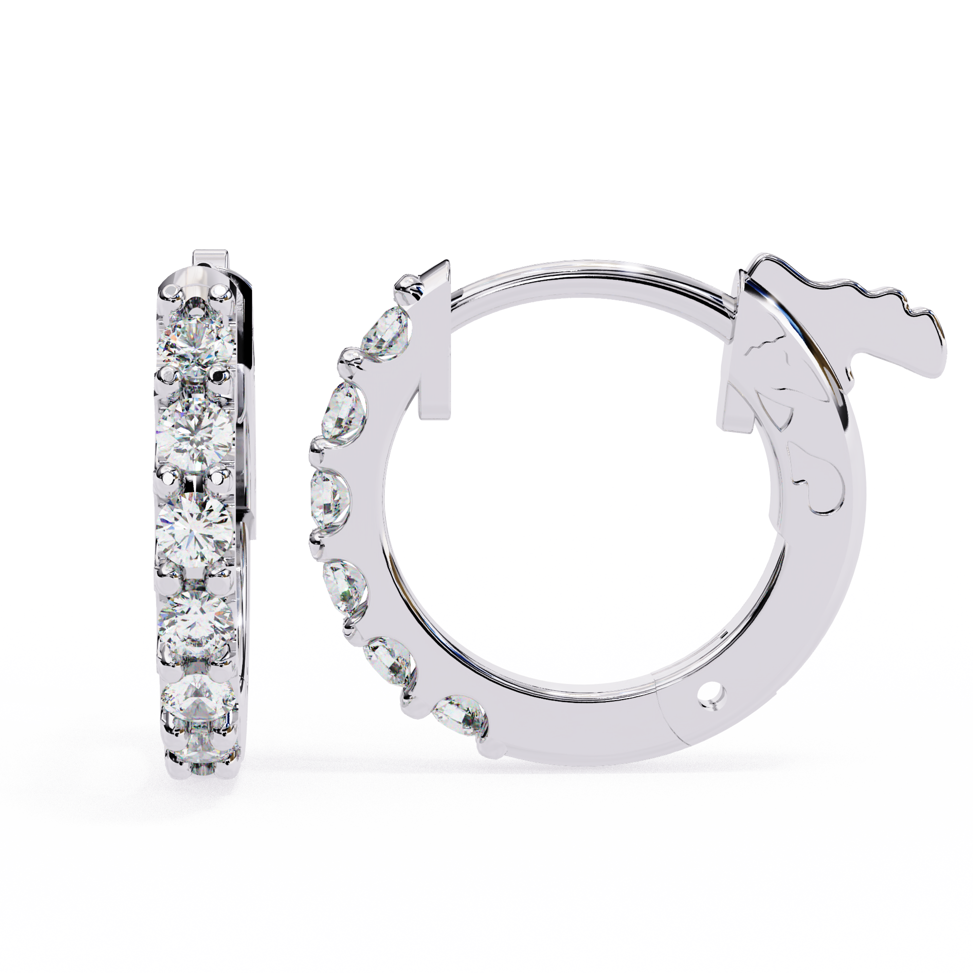 Finesse Brilliant Petite Diamond Stud Earrings — 10k–18k Gold