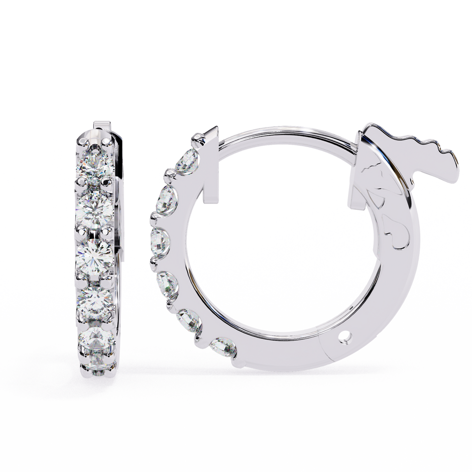 Finesse Brilliant Petite Diamond Stud Earrings — 10k–18k Gold