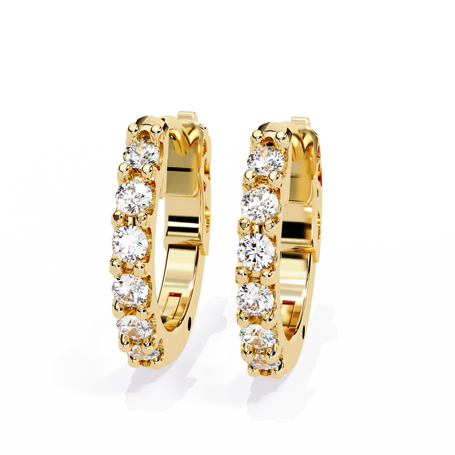Finesse Brilliant Petite Diamond Stud Earrings — 10k–18k Gold