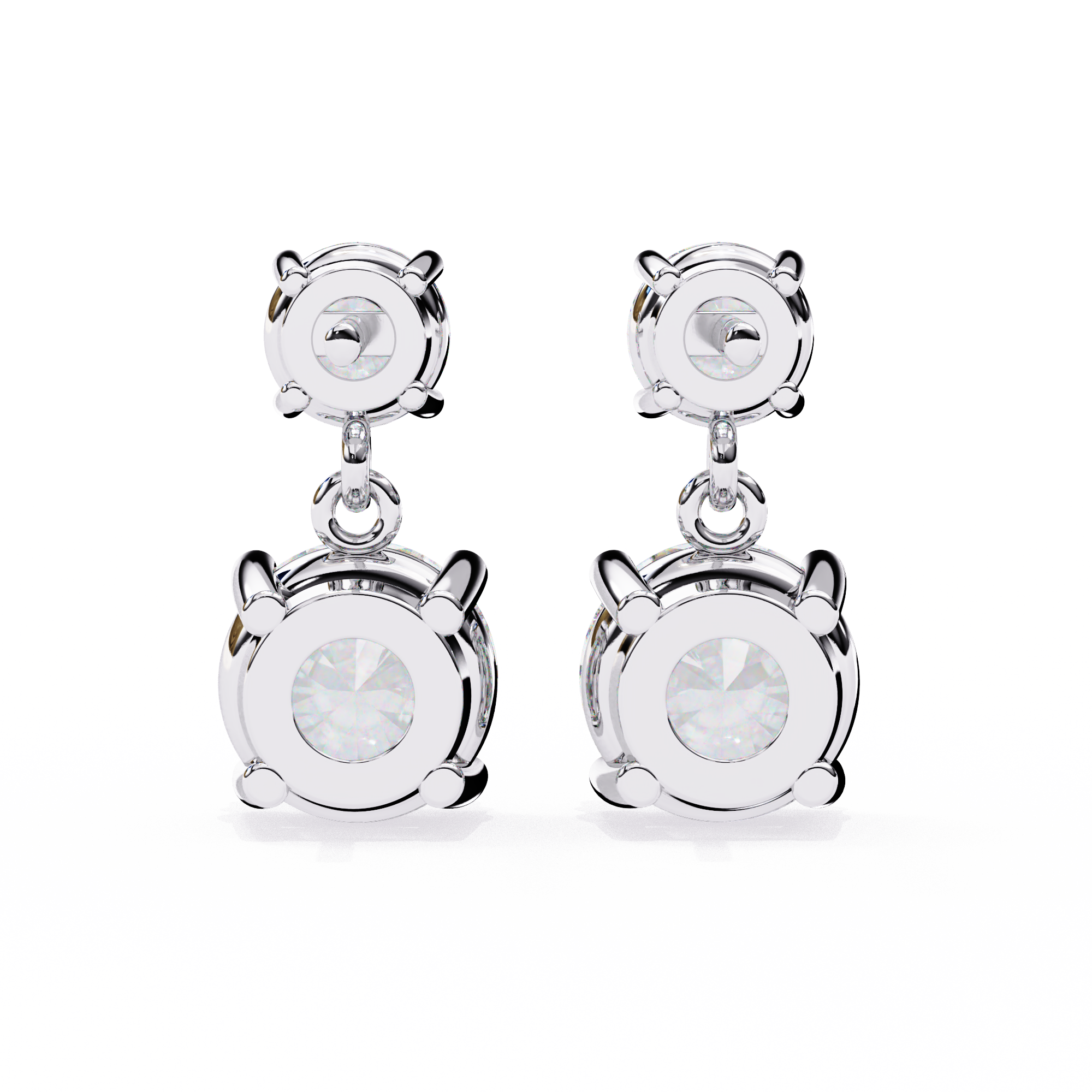 Radiance Bezel Diamond Stud Earrings — 10k–18k Gold