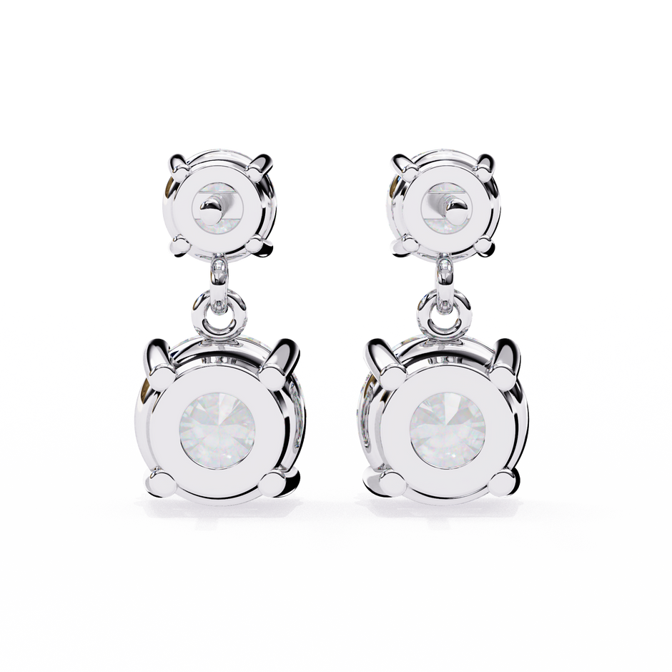 Radiance Bezel Diamond Stud Earrings — 10k–18k Gold