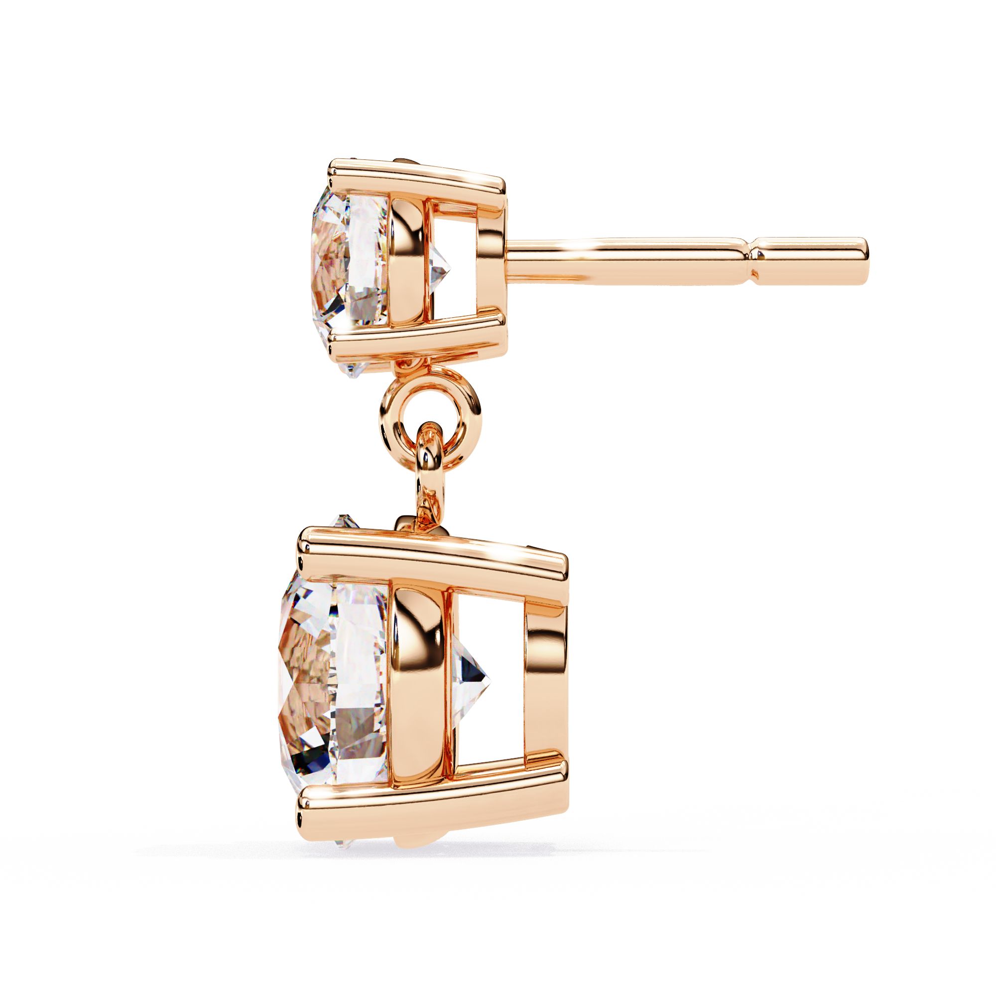 Radiance Bezel Diamond Stud Earrings — 10k–18k Gold