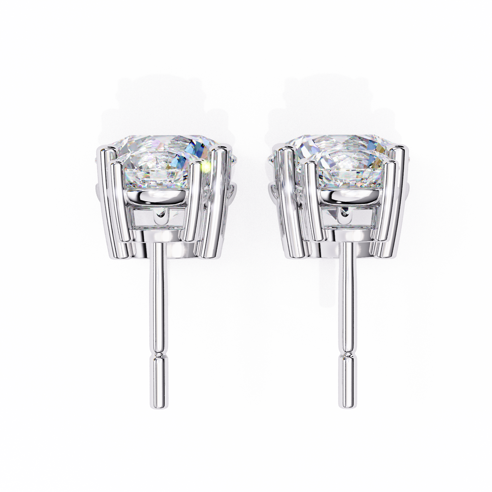 Radiance Bezel Diamond Stud Earrings — 10k–18k Gold