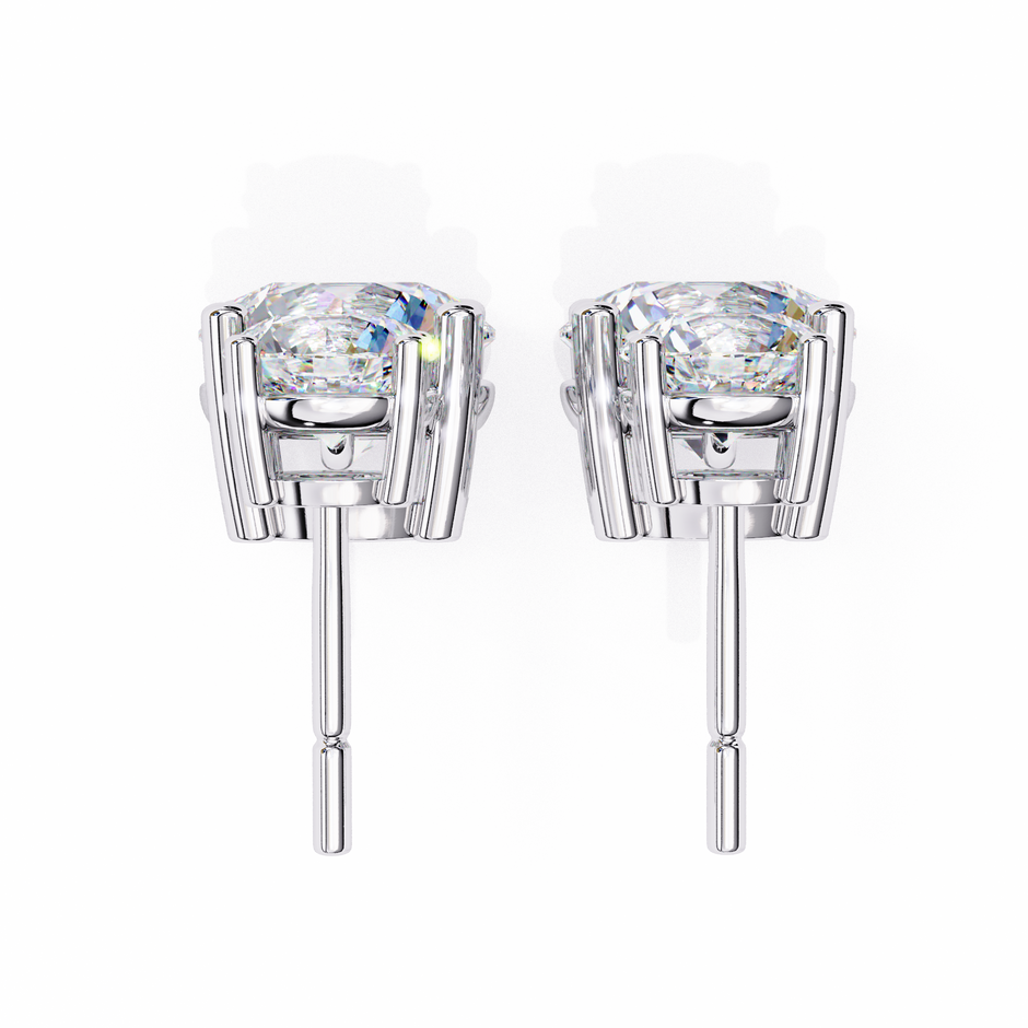 Radiance Bezel Diamond Stud Earrings — 10k–18k Gold