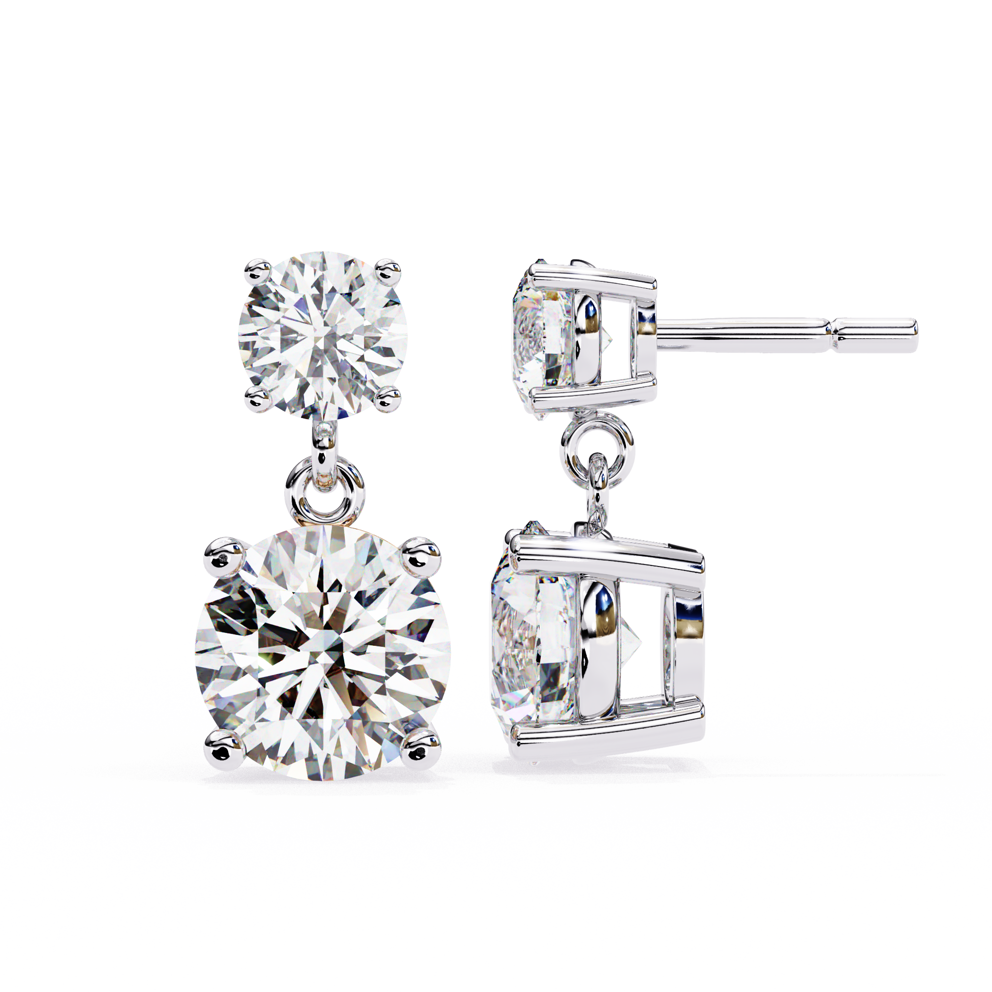 Radiance Bezel Diamond Stud Earrings — 10k–18k Gold