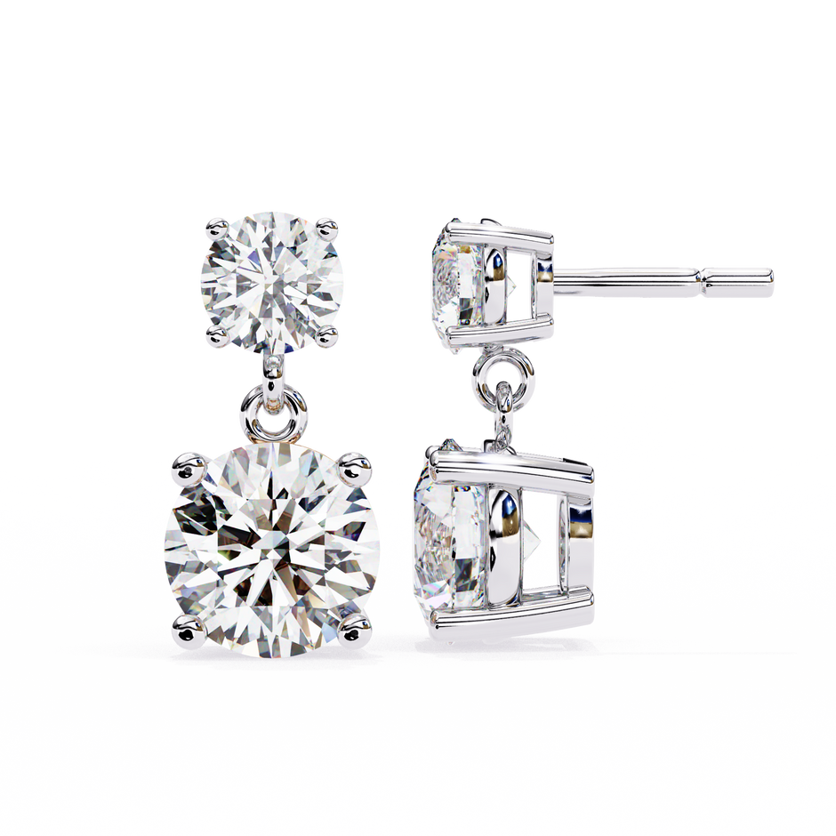 Radiance Bezel Diamond Stud Earrings — 10k–18k Gold