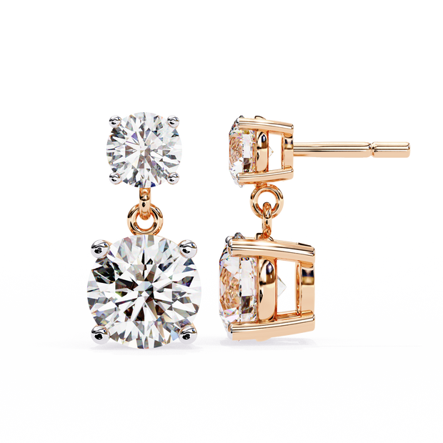 Radiance Bezel Diamond Stud Earrings — 10k–18k Gold