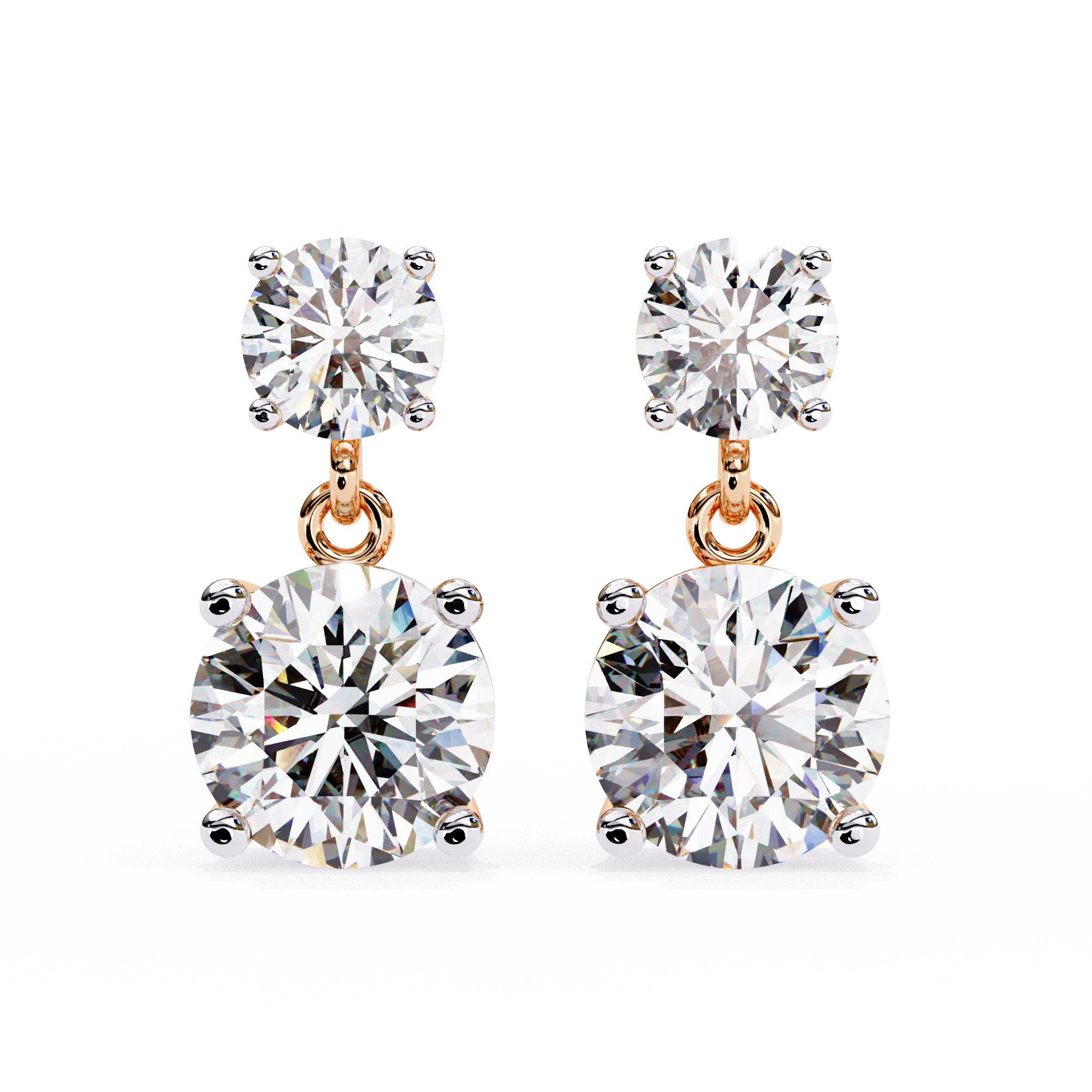 Radiance Bezel Diamond Stud Earrings — 10k–18k Gold