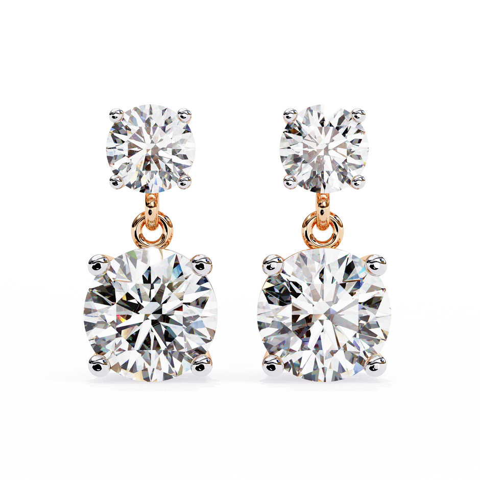 Radiance Bezel Diamond Stud Earrings — 10k–18k Gold