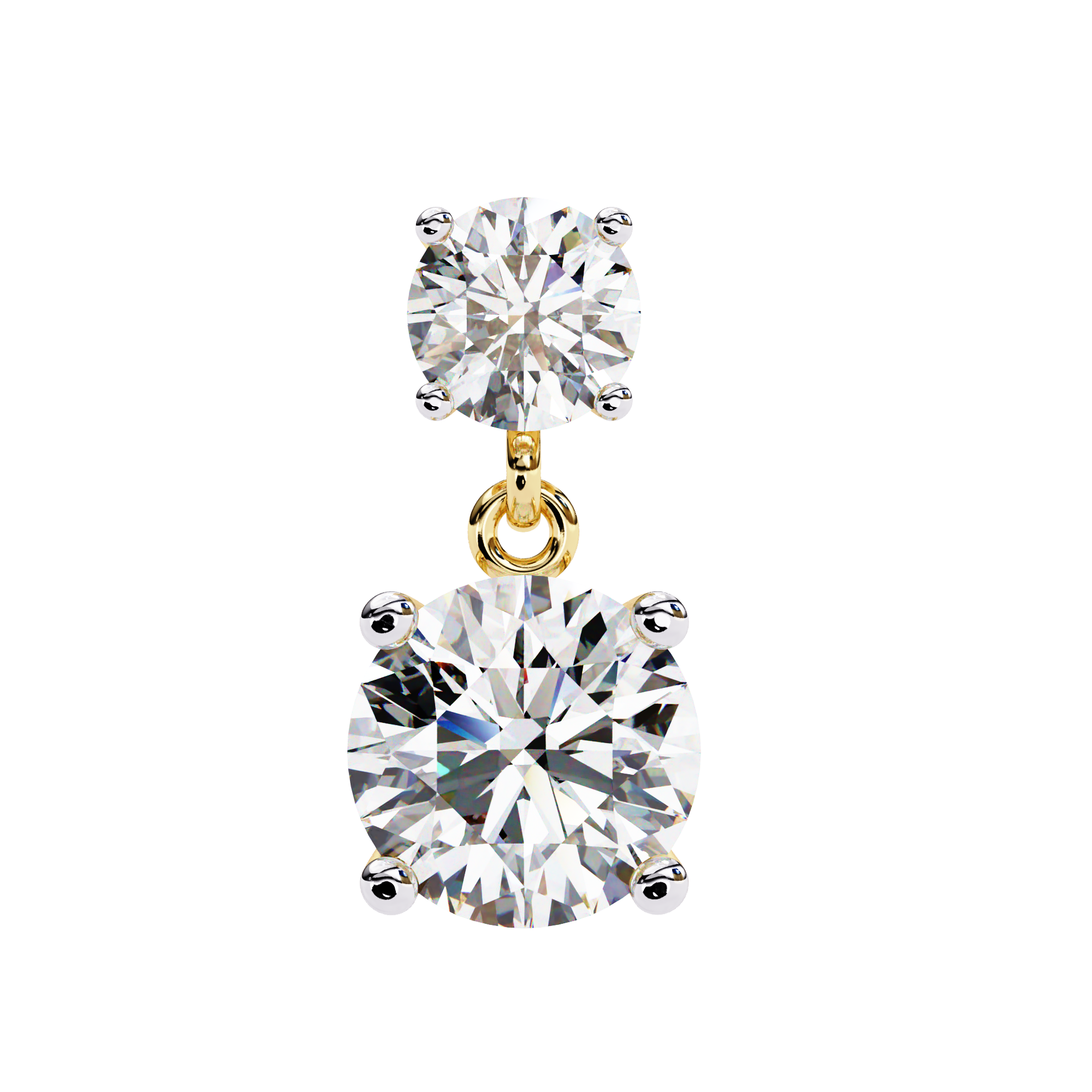 Radiance Bezel Diamond Stud Earrings — 10k–18k Gold