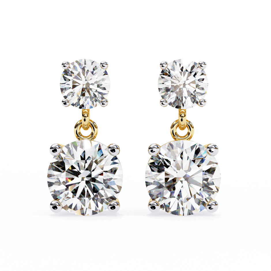 Radiance Bezel Diamond Stud Earrings — 10k–18k Gold
