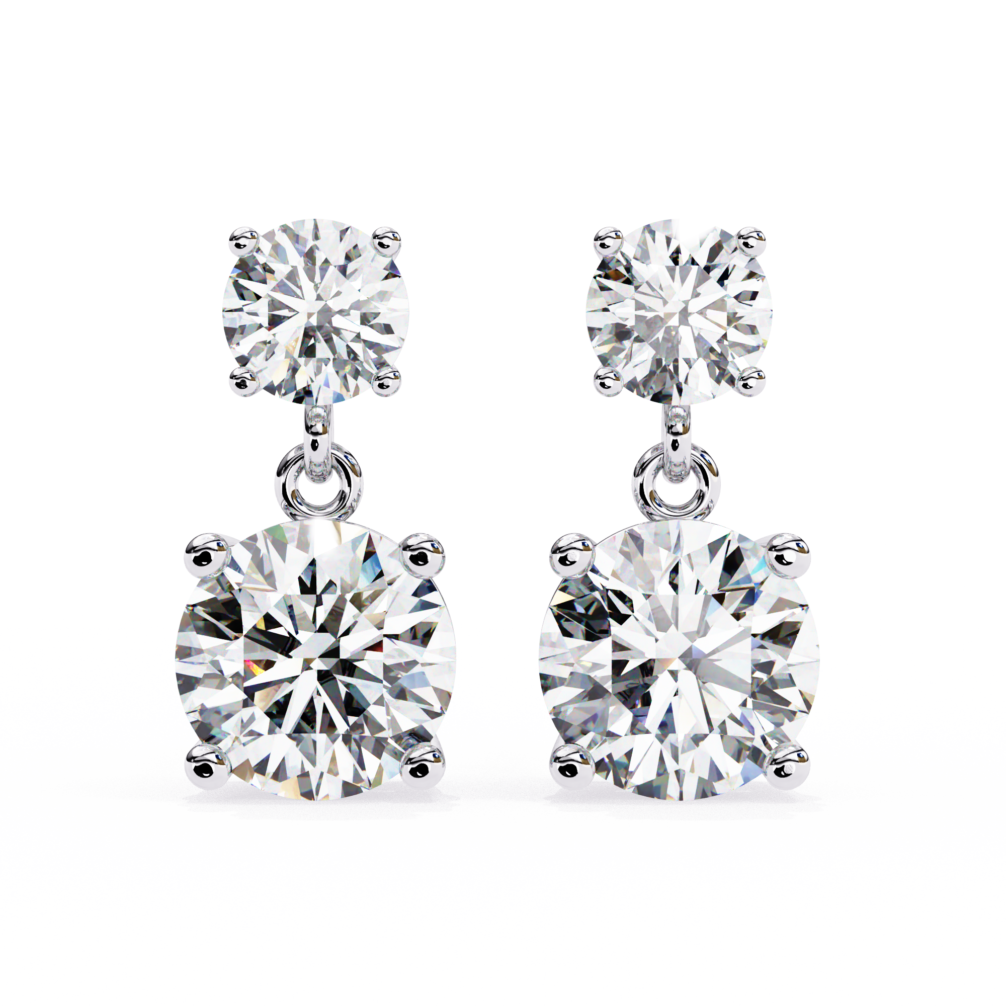 Radiance Bezel Diamond Stud Earrings — 10k–18k Gold