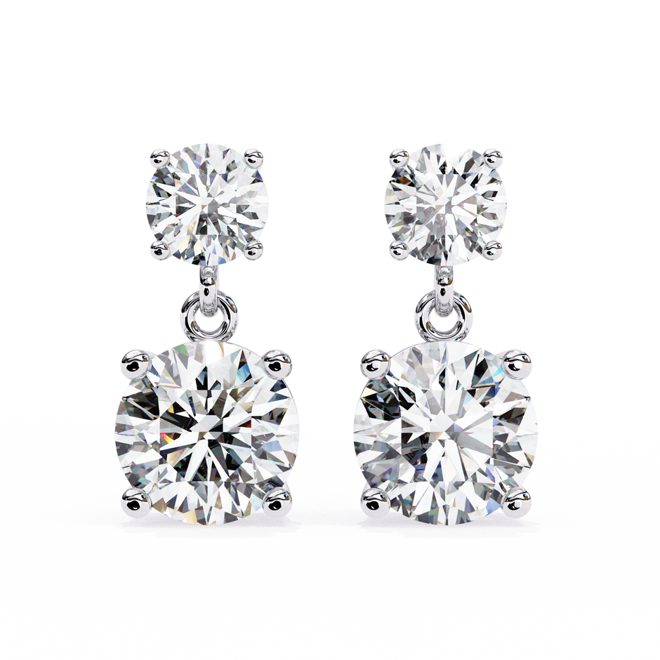Radiance Bezel Diamond Stud Earrings — 10k–18k Gold