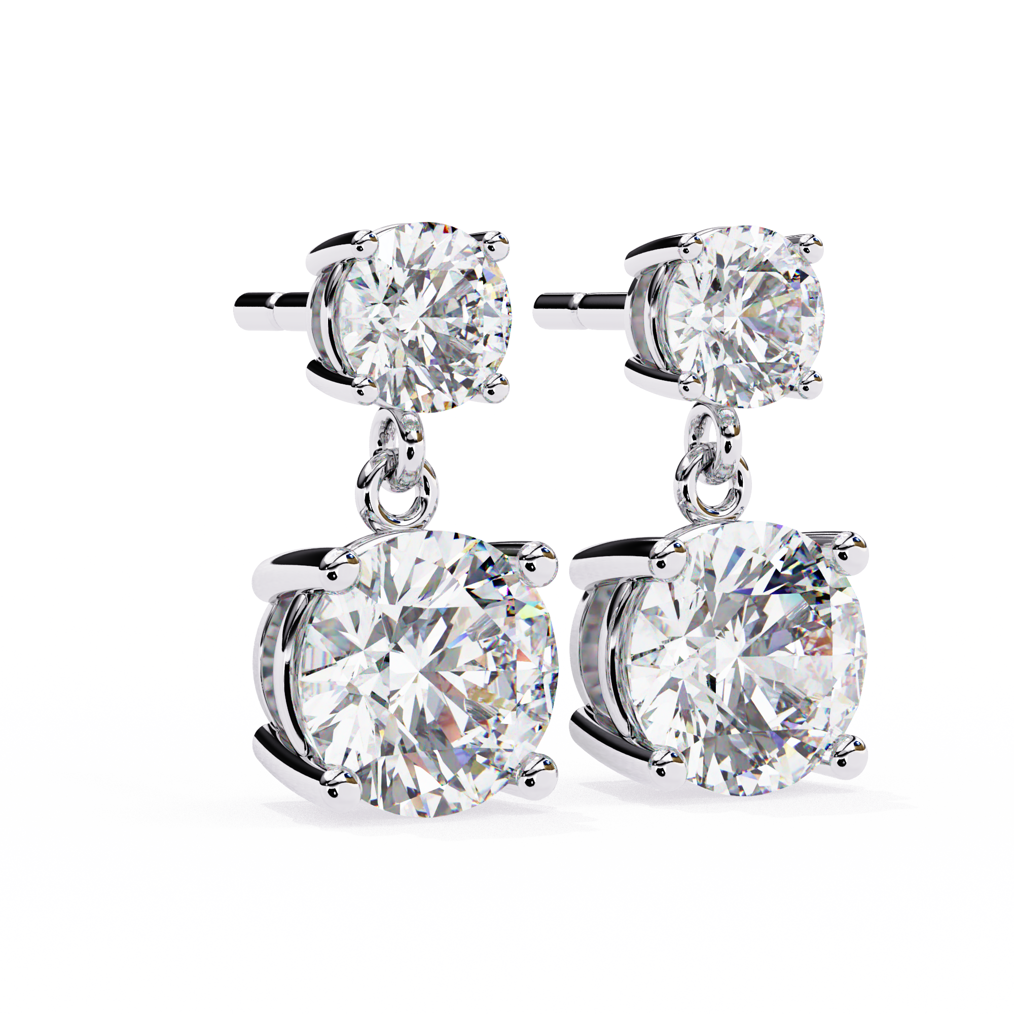 Radiance Bezel Diamond Stud Earrings — 10k–18k Gold