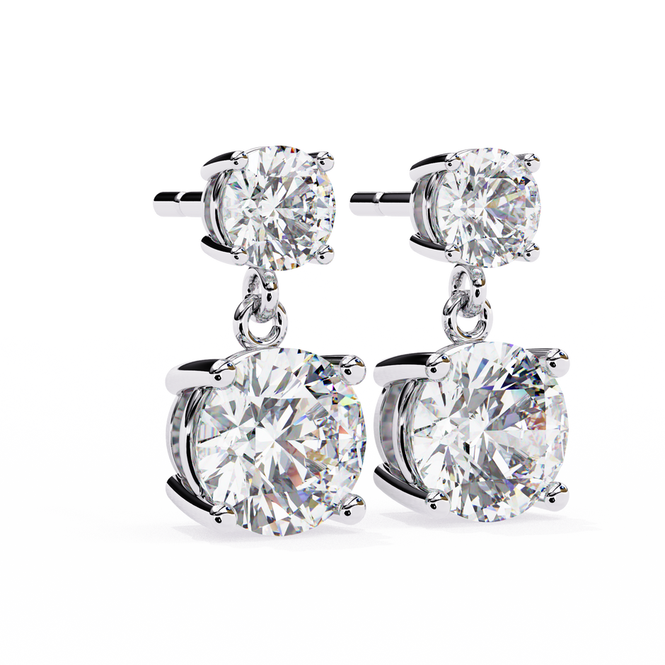 Radiance Bezel Diamond Stud Earrings — 10k–18k Gold