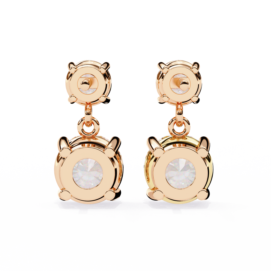 Radiance Bezel Diamond Stud Earrings — 10k–18k Gold