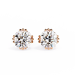 Prestige Four-Prong Diamond Stud Earrings — 10k–18k Gold