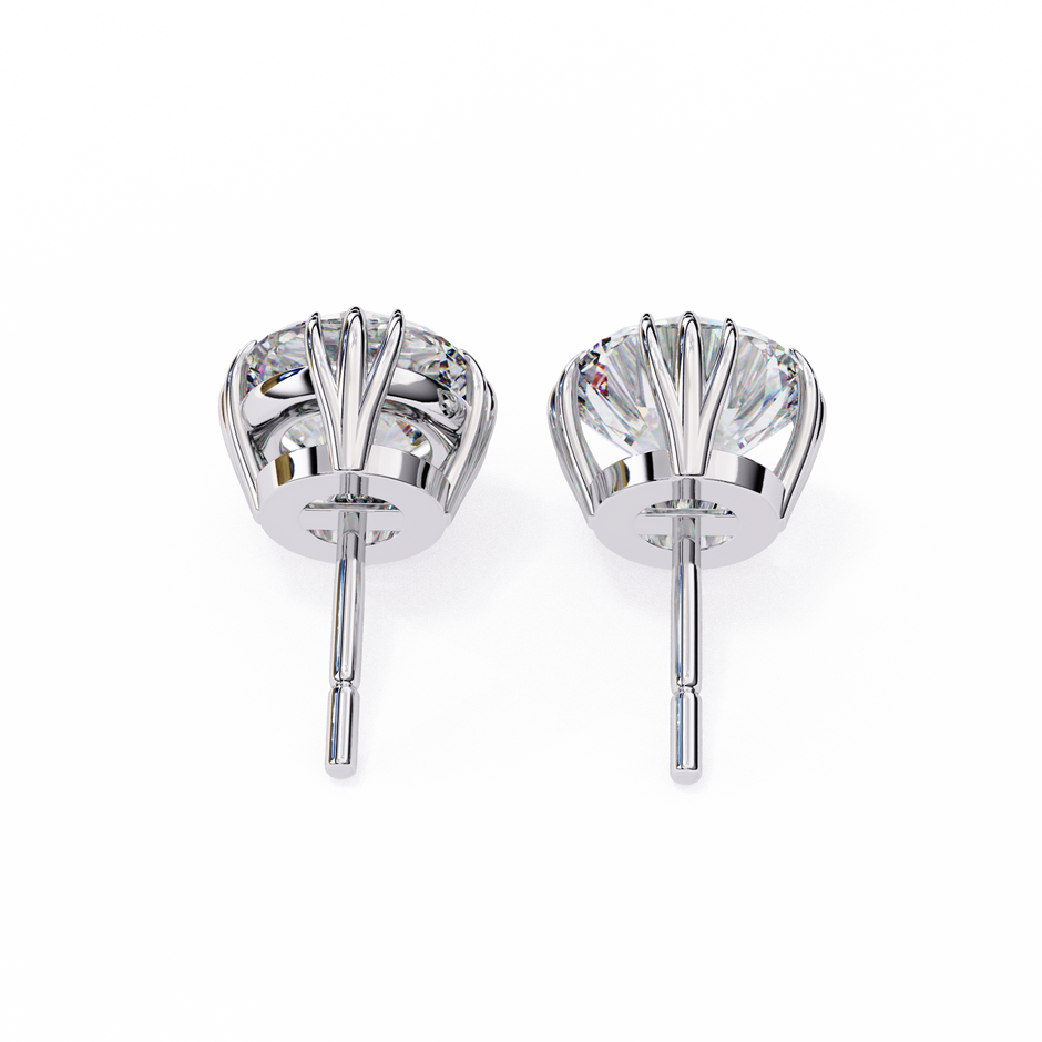 Prestige Four-Prong Diamond Stud Earrings — 10k–18k Gold