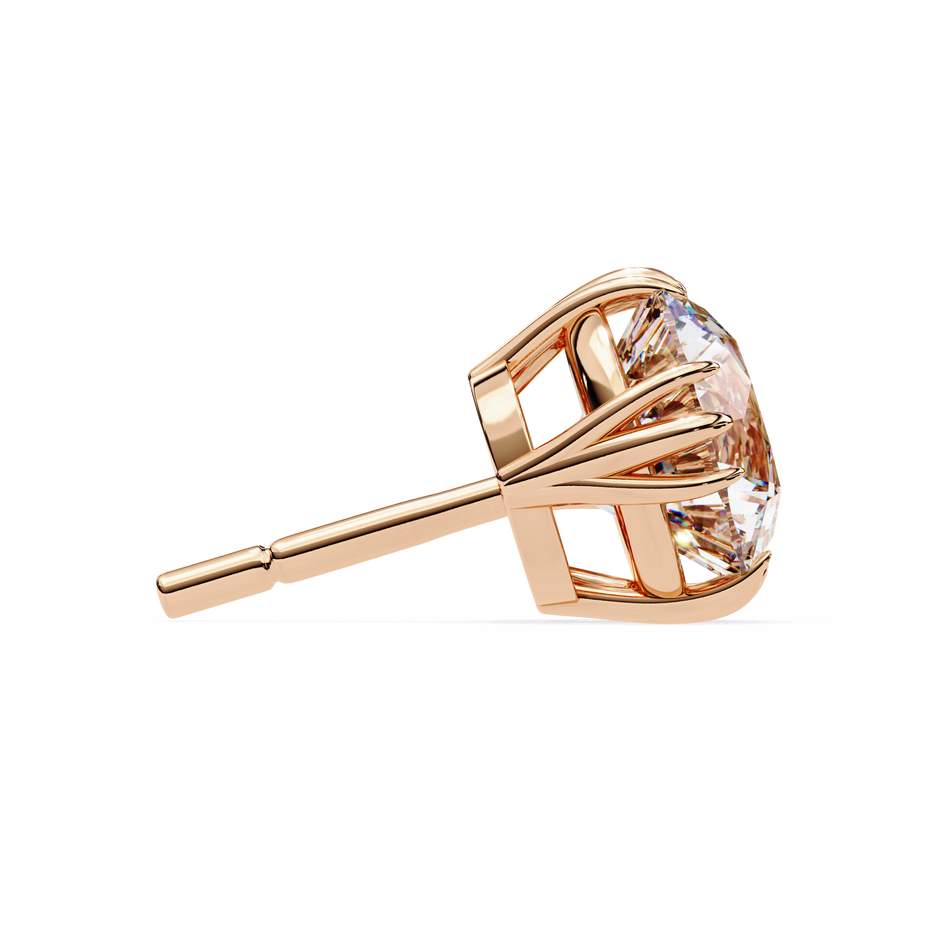 Prestige Four-Prong Diamond Stud Earrings — 10k–18k Gold