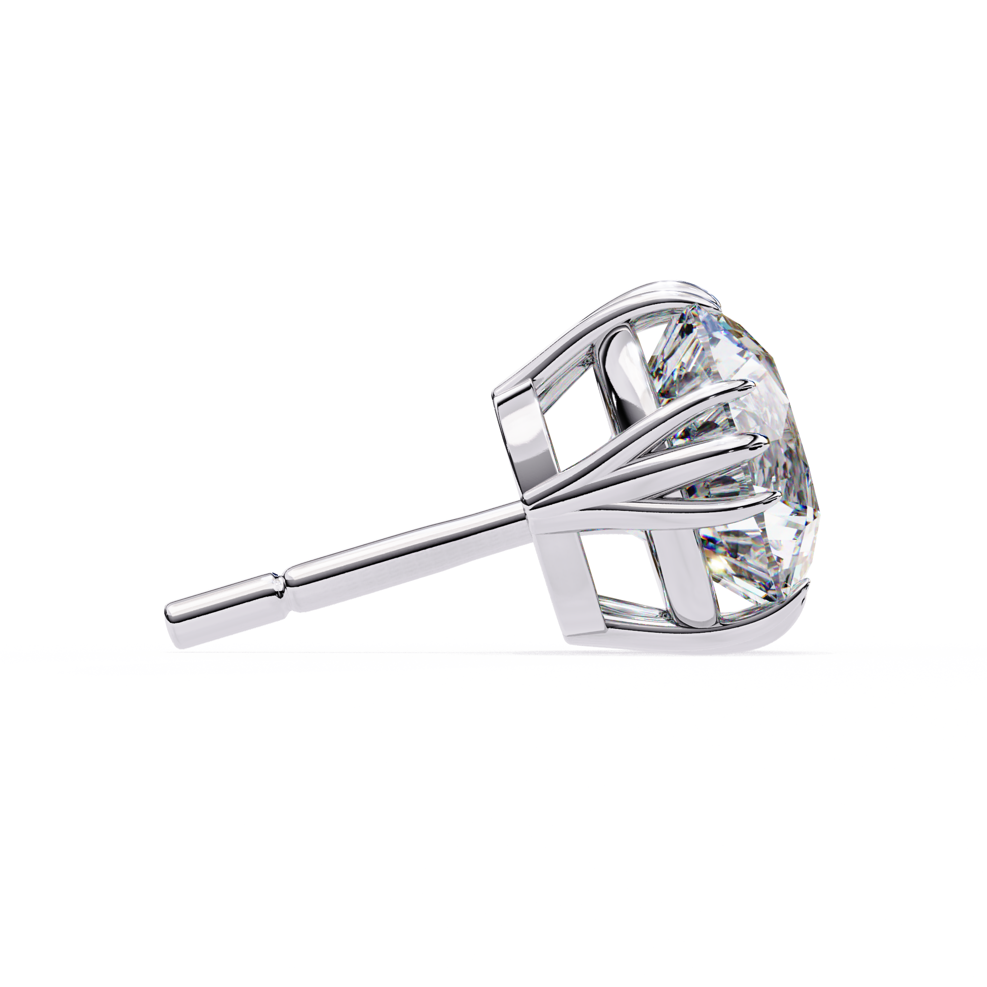 Prestige Four-Prong Diamond Stud Earrings — 10k–18k Gold