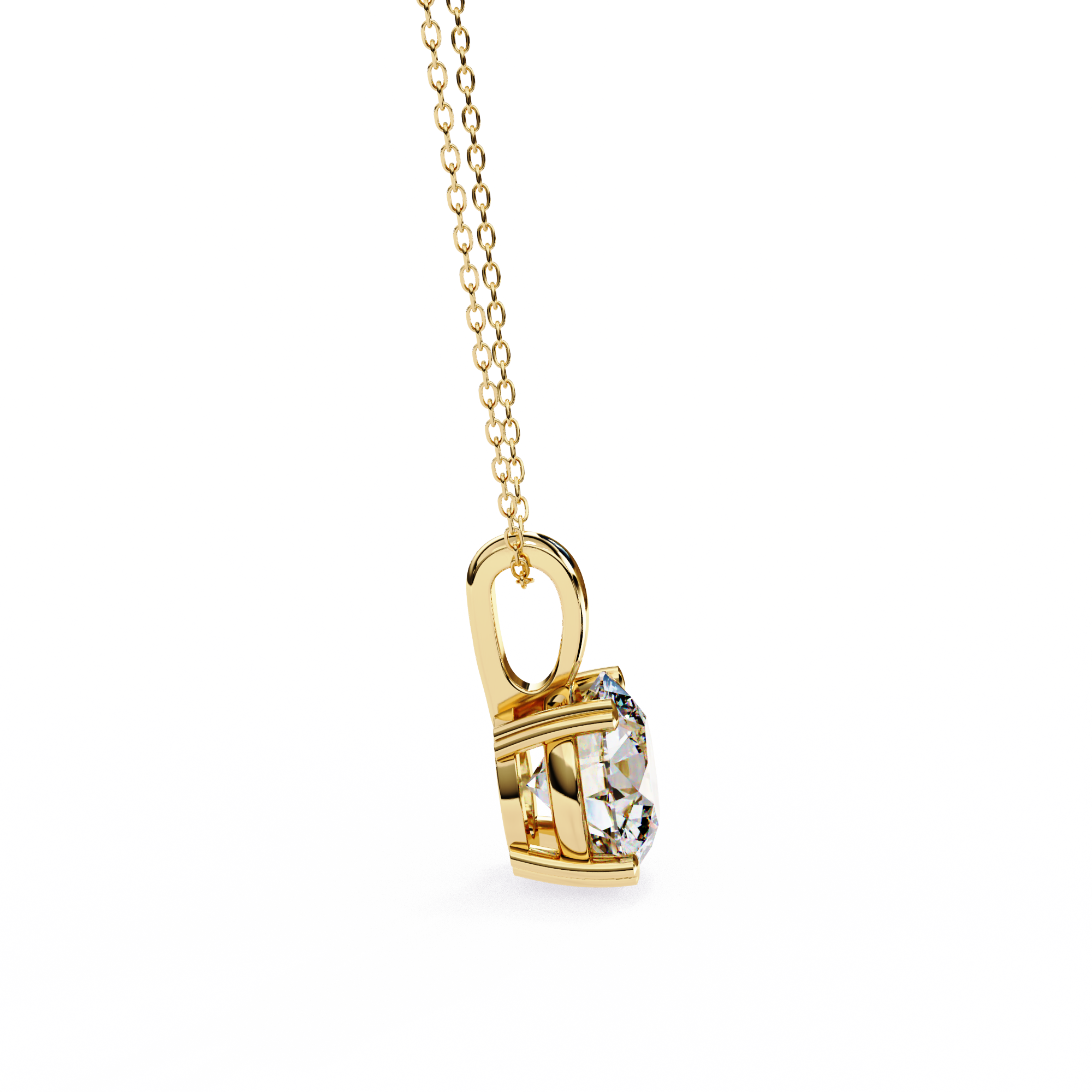 Petite Oval Diamond Pendant