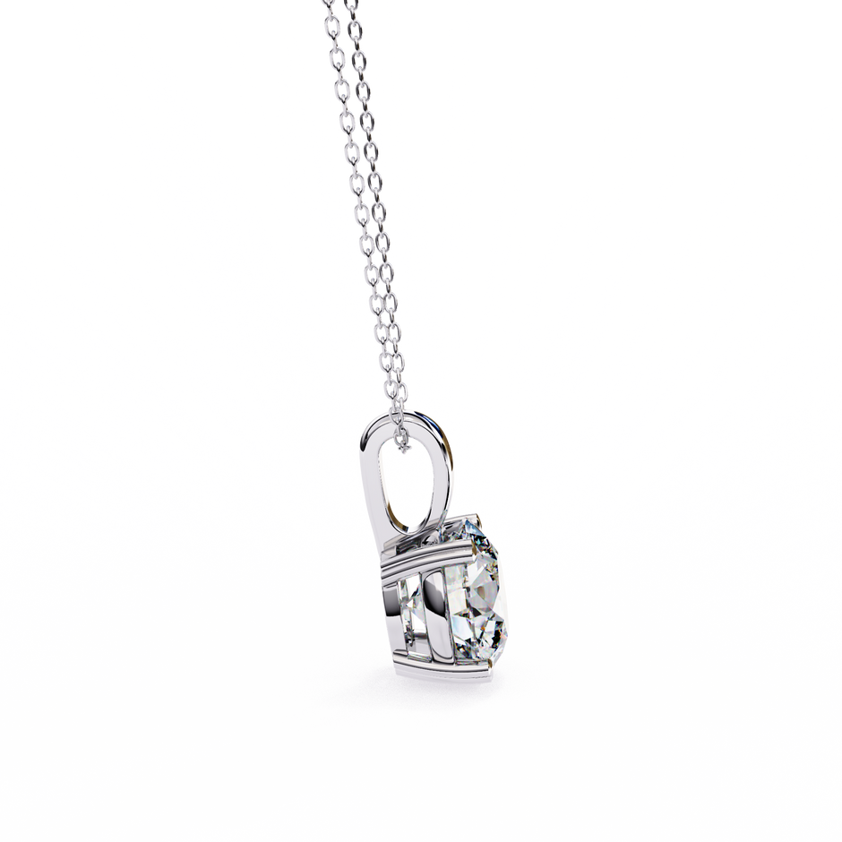 Petite Oval Diamond Pendant