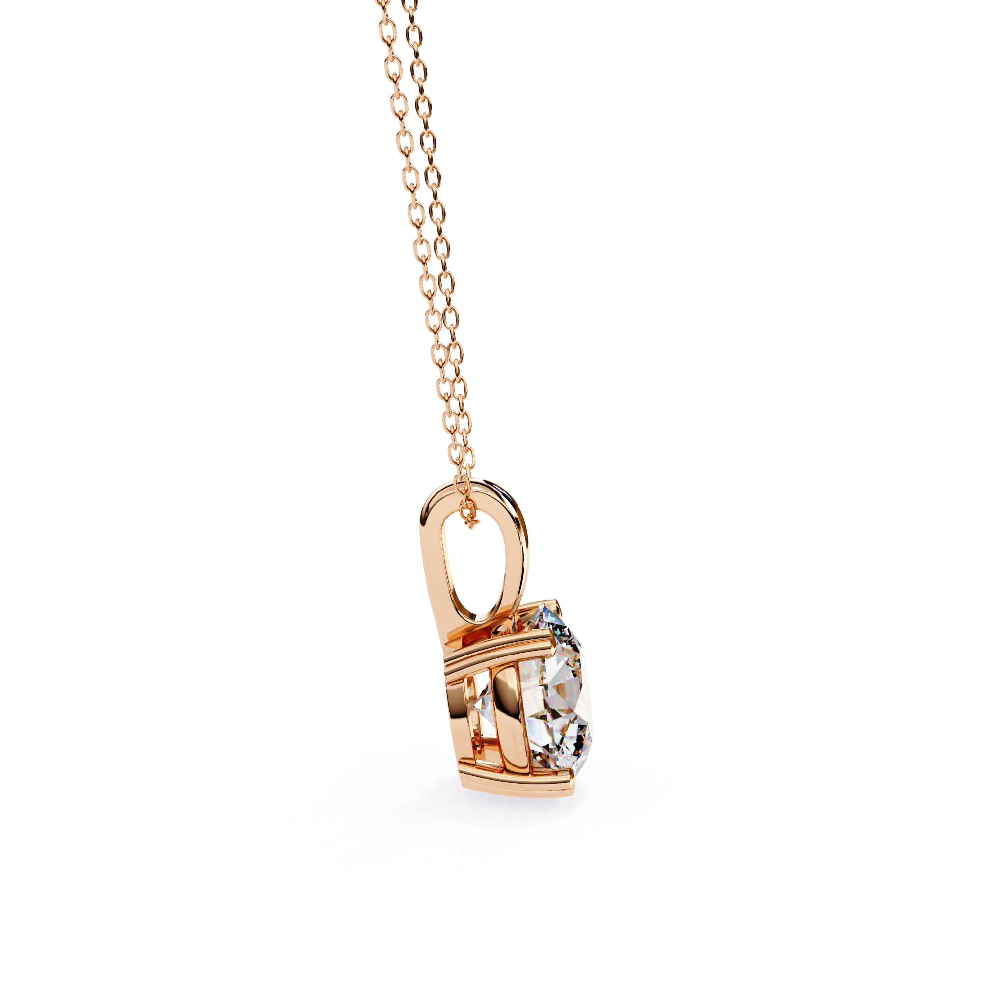 Petite Oval Diamond Pendant