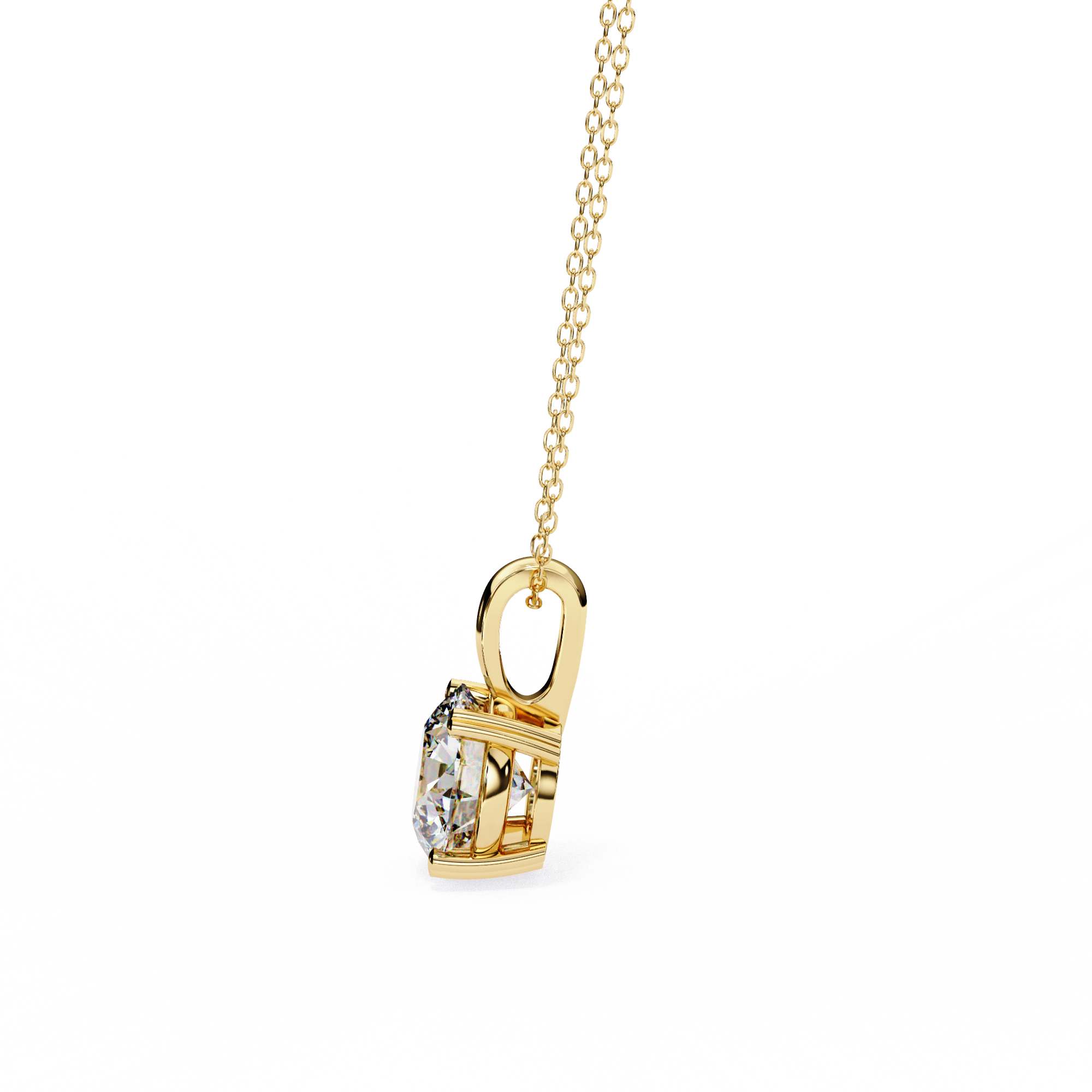 Petite Oval Diamond Pendant