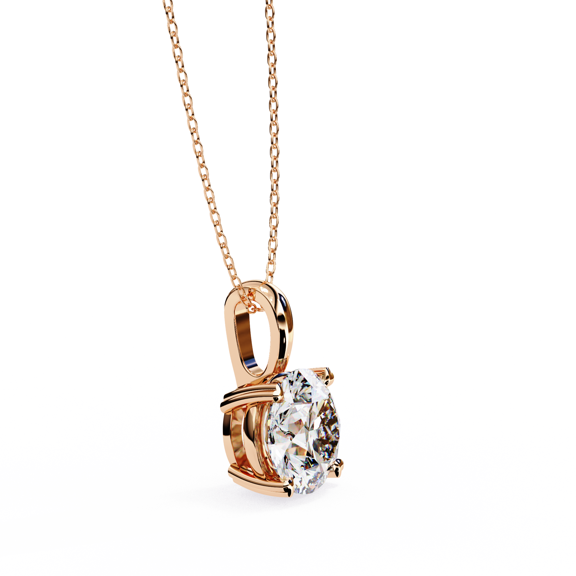 Petite Oval Diamond Pendant
