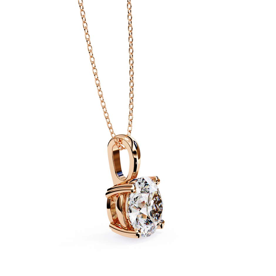 Petite Oval Diamond Pendant