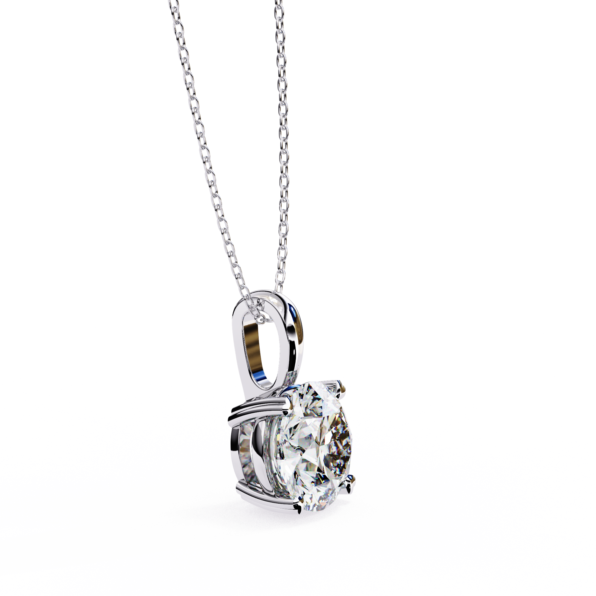 Petite Oval Diamond Pendant
