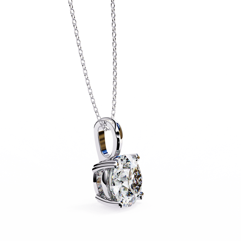 Petite Oval Diamond Pendant
