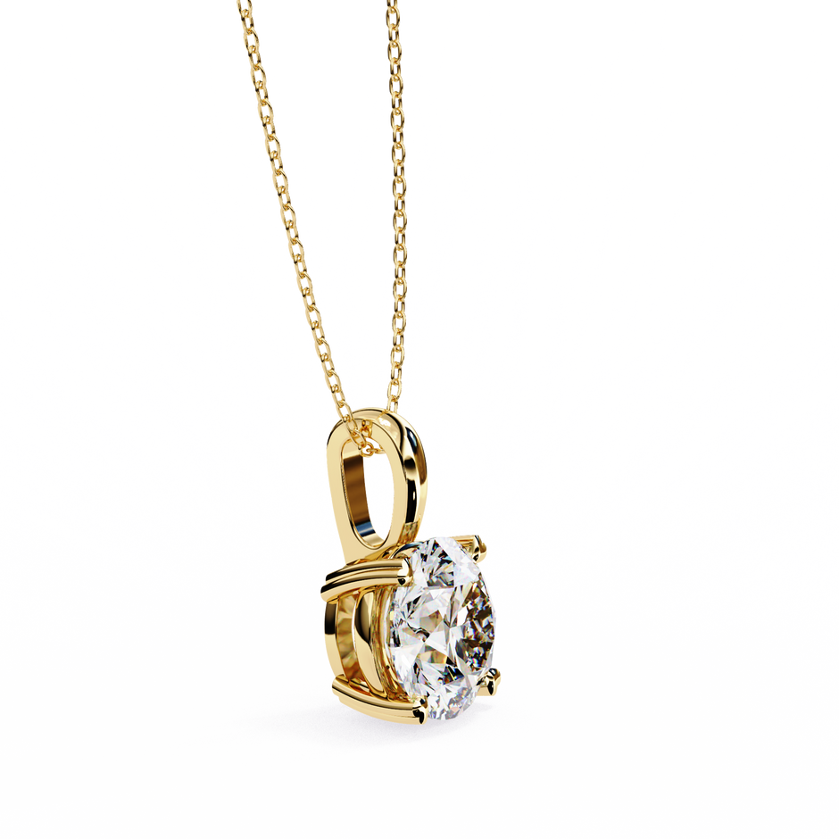 Petite Oval Diamond Pendant