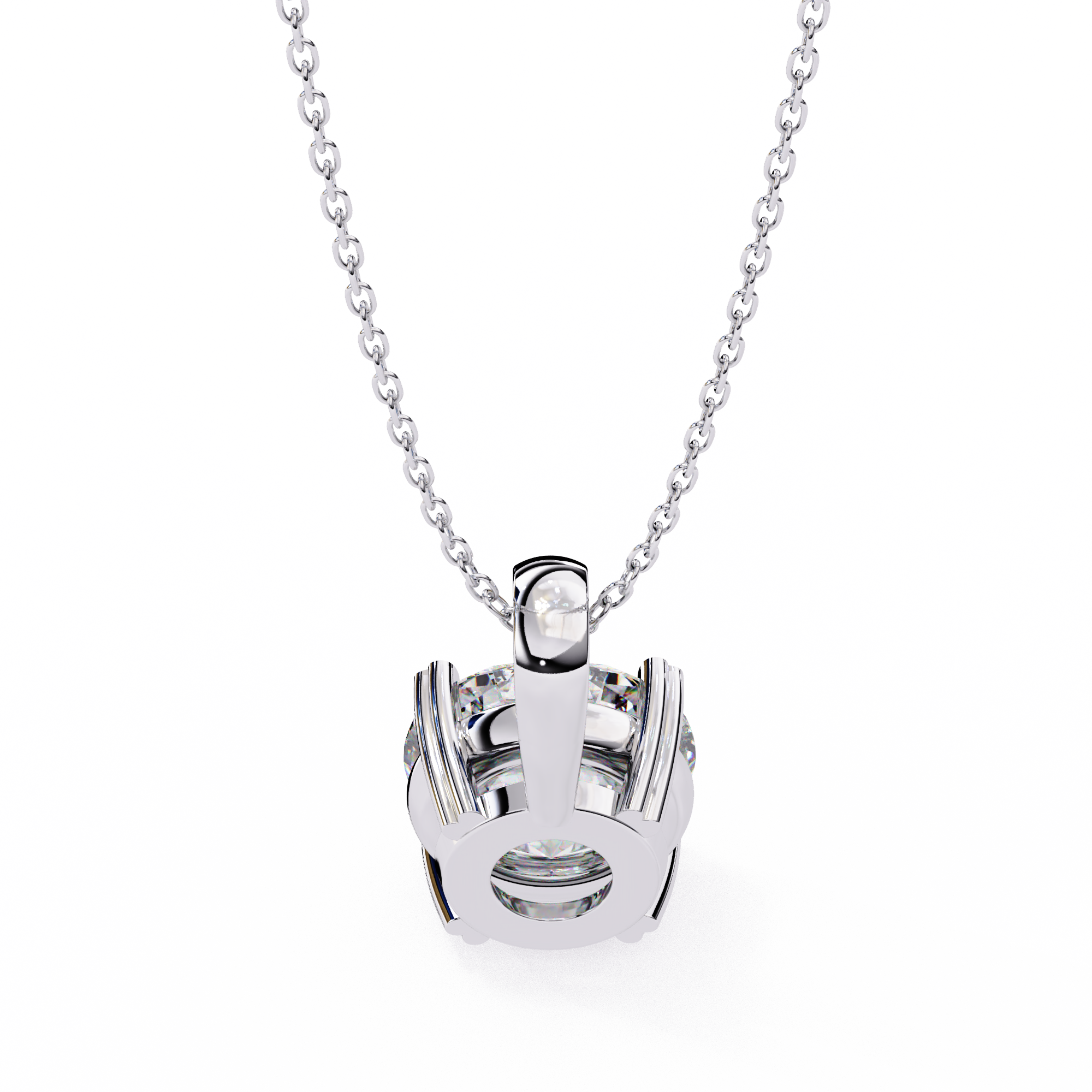 Petite Oval Diamond Pendant